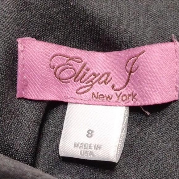 Eliza J Missy V-neck Backless Bubble Hem Black Cocktail Formal Party Dress US 8 - Picture 8 of 9